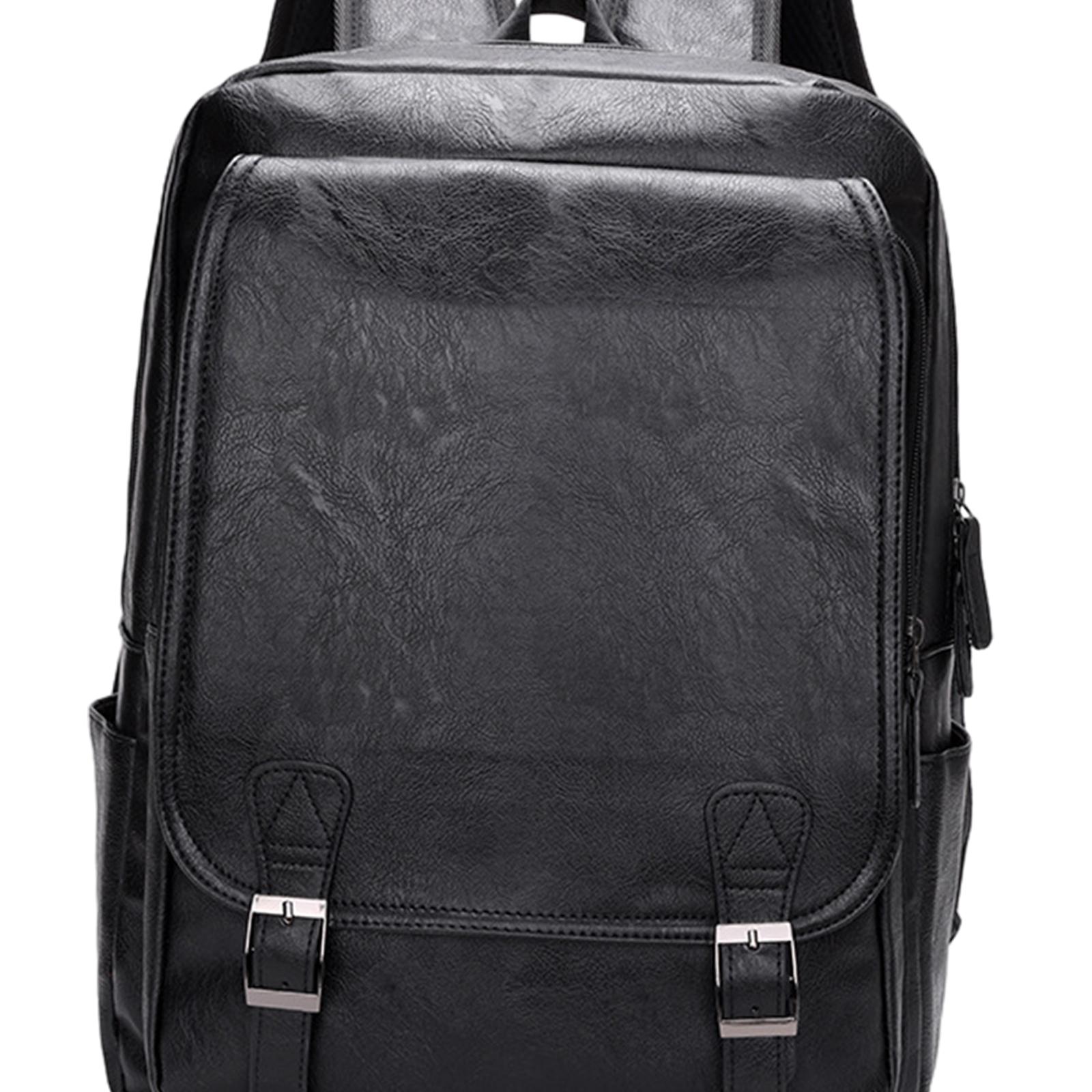 Leather Work Rucksack Mens - Erkekler için Su Geçirmez PU Deri