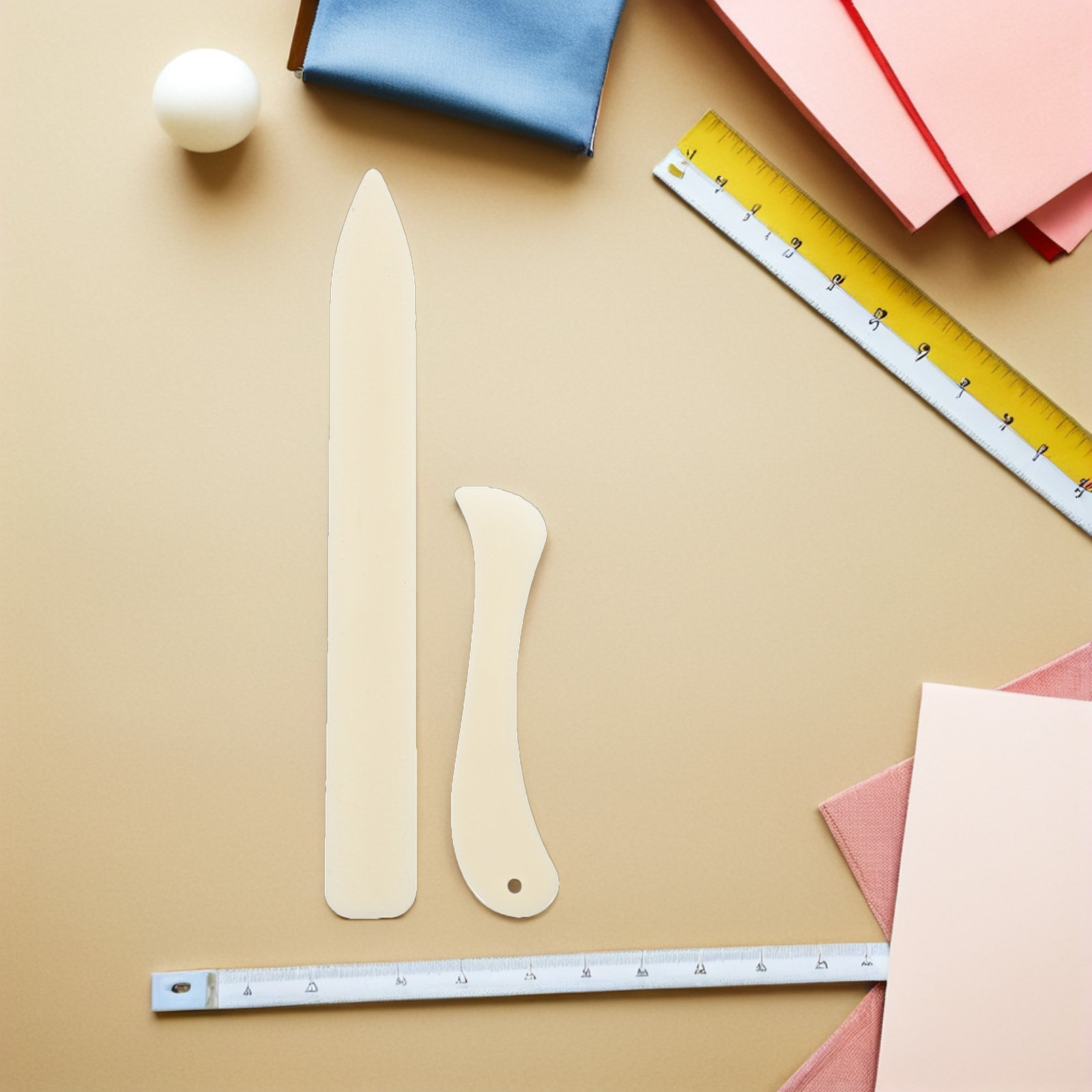 Bone Folder Tool - 1 Adet Kemik Şeklinde Katlama Aparatı,